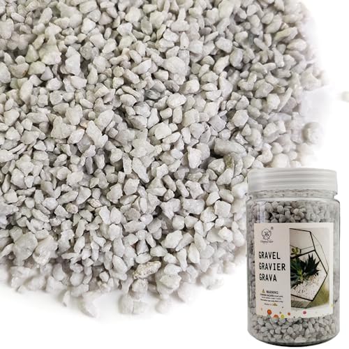 HappyFiller Gray Decorative Stones 11 LB Small Rocks for Garden Terrarium Planter Soil Cover