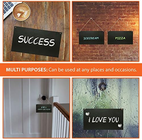 IFAMIO Chalkboard Sign 2 Pack Vintage Rustic Blackboard for Home Office Wall Decor