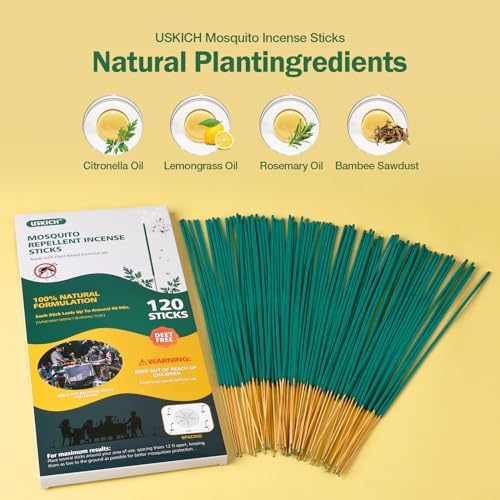 USKICH Mosquito Repellent Incense Sticks 120 Pcs
