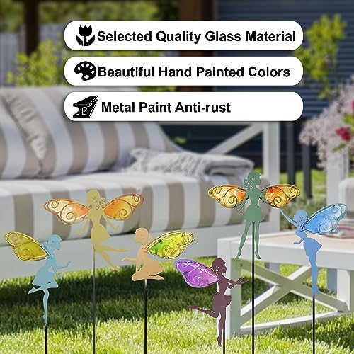 Johns Studio Fairy Garden Stake - 6PCS Metal Decor