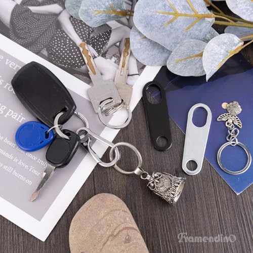 Framendino Lucky Guardian Bell Motorcycle Keychain Vintage Punk Car Accessory