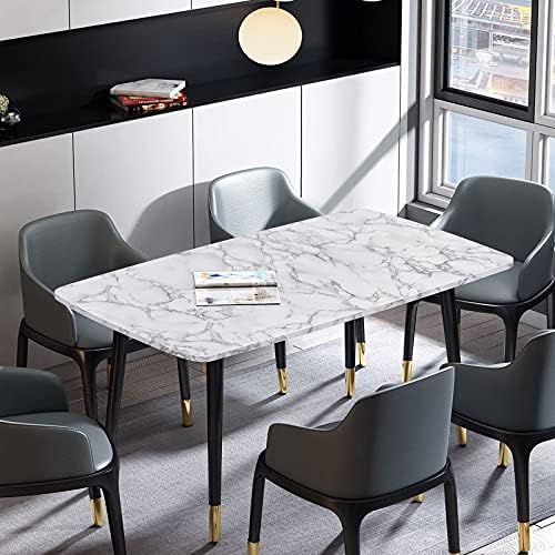 Caltero Glossy Marble Self Adhesive Contact Paper 157x118 White Grey
