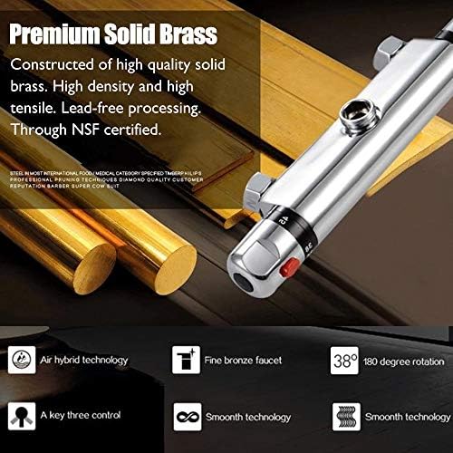 ODOMY Thermostatic Shower Mixer Wall Mount Temperature Control Valve