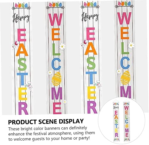 Easter Porch Sign Banner Door Decor Welcome Sign
