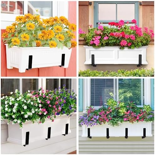 YM 6PCS Heavy Duty Adjustable Window Box Brackets