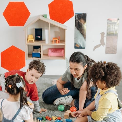 12pcs Felt Bulletin Boards Soundproofing Mats for Classroom Home Use