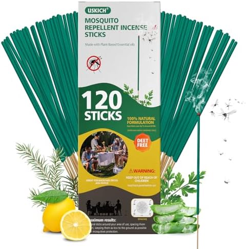 USKICH Mosquito Repellent Incense Sticks 120 Pcs