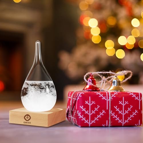 Storm Glass Weather Forecast Bottle with Crystal Display