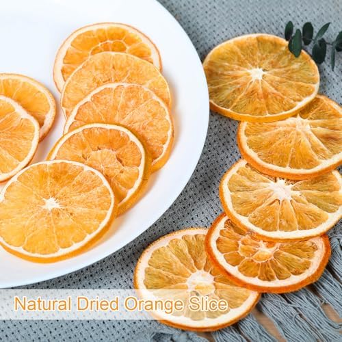 Jtoder Dried Orange Slice Wreath with Hemp Rope 50 Pcs Christmas Decorations