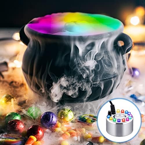 2 Pcs Halloween Foggers with LED Lights Mist Maker