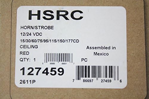 Wheelock HSRC Exceder Ceiling Mount Fire Alarm Signal Horn Strobe Red
