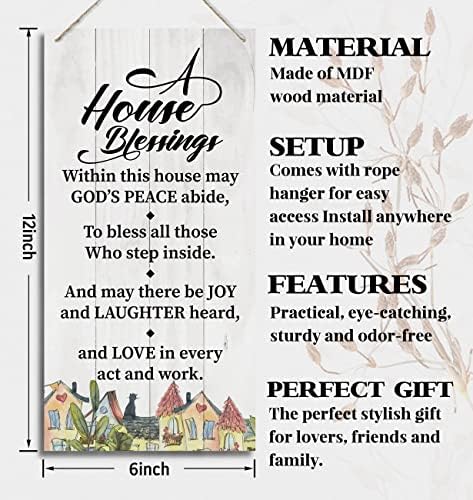 HALUOSI Wooden Decor Sign for Home and Family