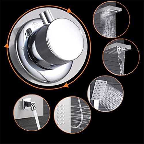 Thermostatic Shower Faucet with Waterfall and 3 Handles