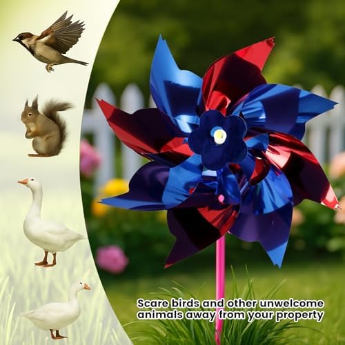 JOHOUSE 100PCS Plastic Rainbow Wind Spinners