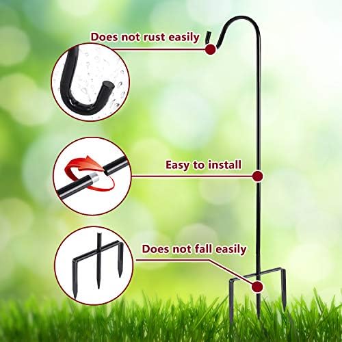 EXCMARK 32 Inch Heavy Duty Shepherd Hook Black