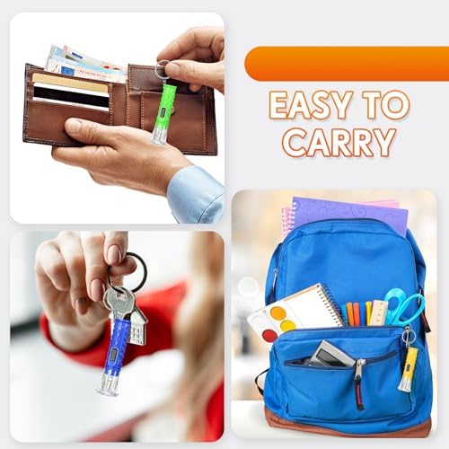 Jexine 100 Pcs Mini Flashlight Keychain Bright LED Light