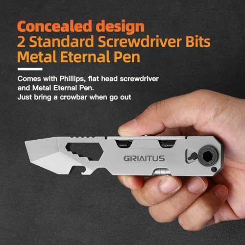 EDC Pry Bar Multitool with Ratchet Screwdriver and Magnetic Pen