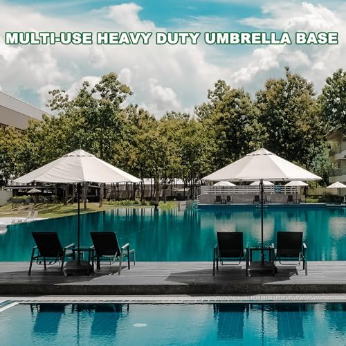 DZ4733 MS Heavy Duty Umbrella Base with Wheels Black
