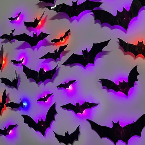 DRDUDU 36 Pack LED Bat Wall Decor