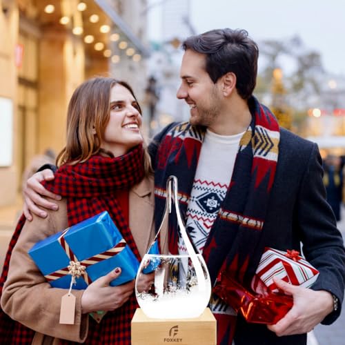 FOXKEY Storm Glass Weather Predictor Unique Drop-Shaped Weather Forecast Decor