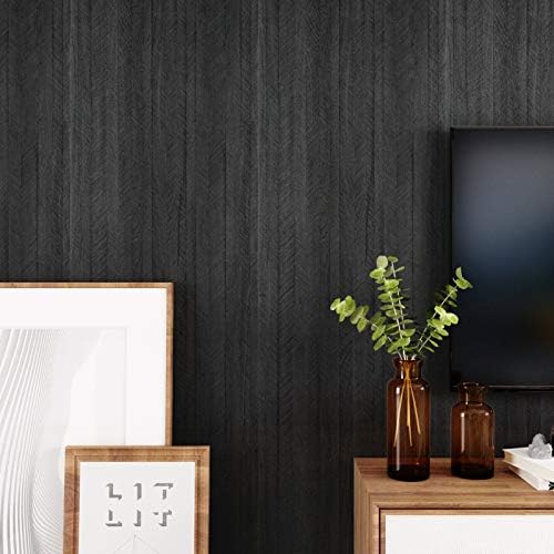 WESTICK Black Waterproof Wood Contact Paper 158 x 78 Inch
