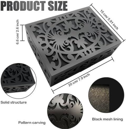 Modern Black Wooden Doorbell Chime Cover Box