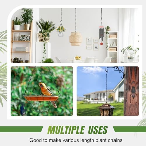 XDW GIFTS 4 Pack 255 Inch Hanging Chain with Hooks