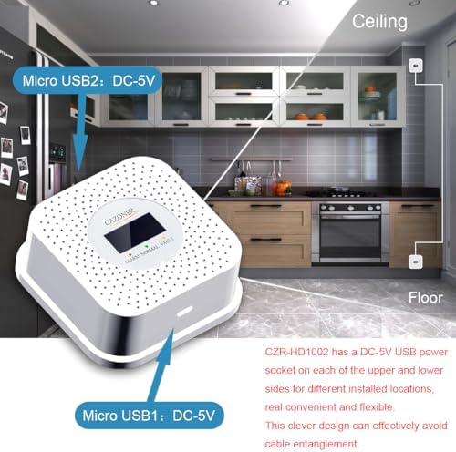 Natural Gas Leak Detector with 10-Year Lifespan and Digital LCD Display