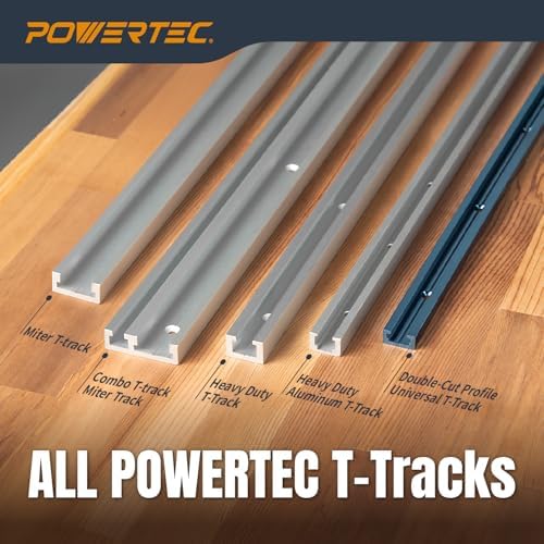 POWERTEC 48 Inch Miter T Track 2PK
