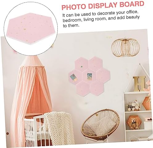 STOBOK 2pcs Hexagon Felt Board Memo Wall Decor