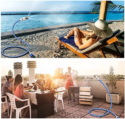 Homeyeco 3-Way Fine-Mist Hose Mister for Cooling Outdoor