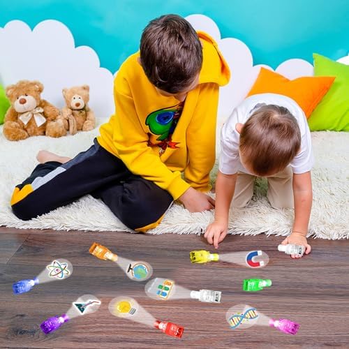 Science Themed LED Finger Lights for Kids Birthday and Classroom Prizes