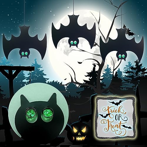 Halloween Metal Bat Hanging Decor Set of 3
