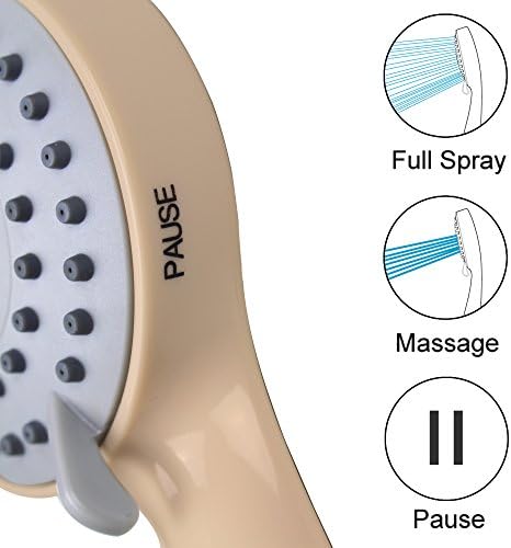 PIH High Pressure Handheld Shower Head with Pause Setting and Multi-Functions