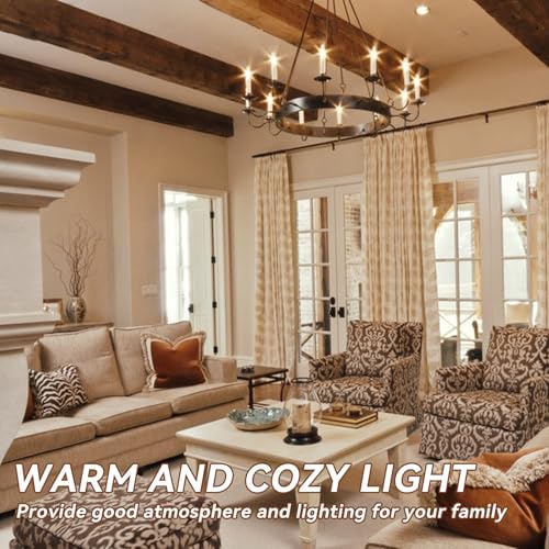 TJOY Dimmable LED Candelabra Bulbs 12Pack E12 Base