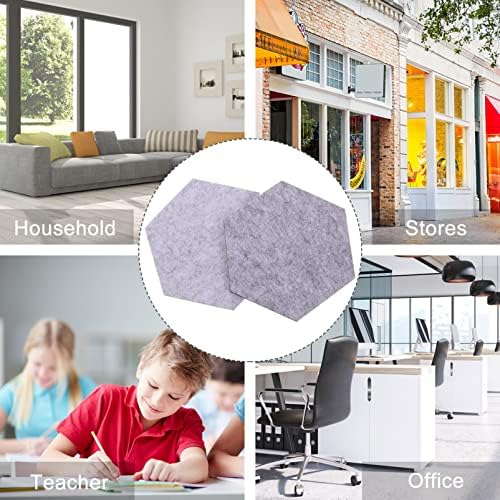 12Pcs Self Adhesive Felt Bulletin Board Tiles Gray
