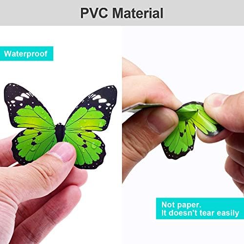 80pcs Butterfly Wall Decor Set - Waterproof Reusable Foldable Murals