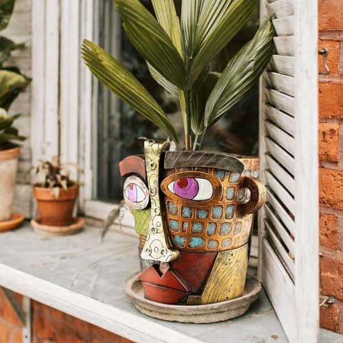 Abstract Face Planters Pots - Classic Design