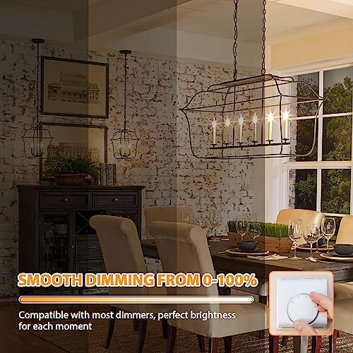 GoBright Dimmable E12 LED Chandelier Light Bulbs 12-Pack