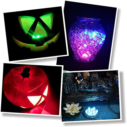KIKOMO Submersible LED Lights with Remote 4 Pack