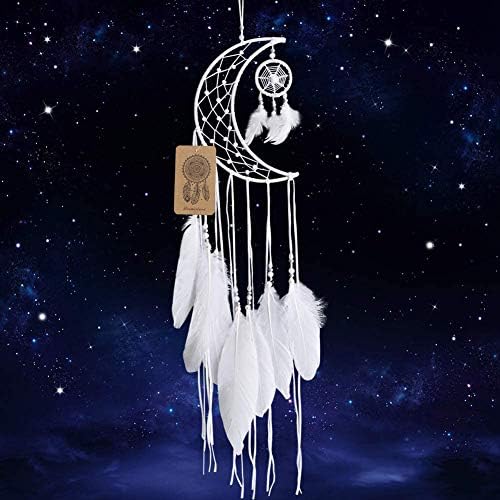 Dremisland Dream Catcher White Feather Wall Hanging