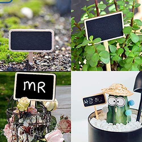 20pcs Mini Wood Chalkboard Plant Tags for Garden Decor Plant Labeling
