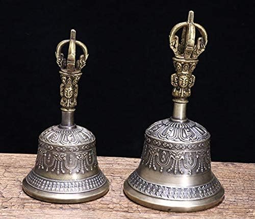 Feng Shui Tibetan Buddhist Antique Copper Bell and Dorje