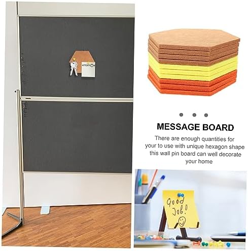 BESPORTBLE 10pcs Hexagonal Felt Bulletin Board Decor Tiles