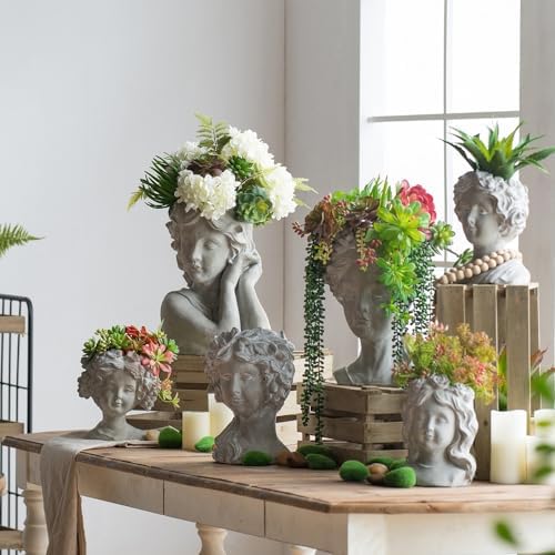AB Home Classic Greek Goddess Bust Outdoor Planter