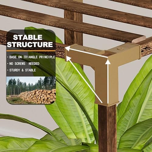 HOMKIRT Large Corner Plant Stand with Grow Light