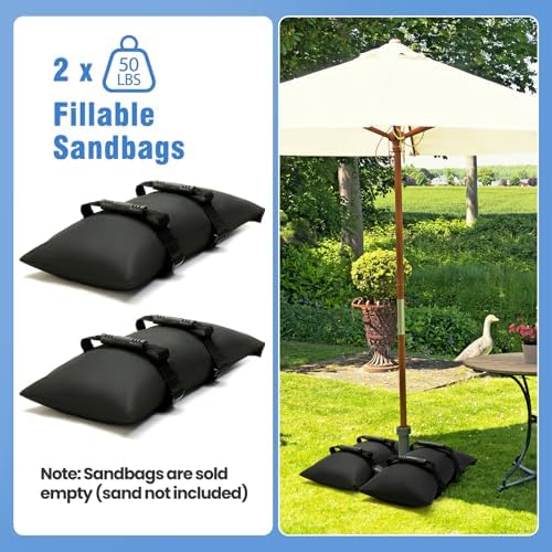 Malomke 50LBS Sand Bags for Weight Hold Down Umbrella Base Patio Furniture