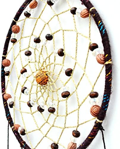 Urdeoms Tree of Life Crystal Dream Catcher for Boys Brown Boho Wall Decor