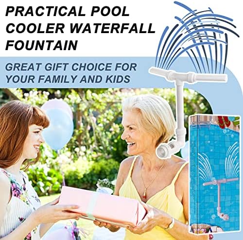 Swimming Pool Waterfall Fountain with 2 Heads - Cool Warm Water Decor