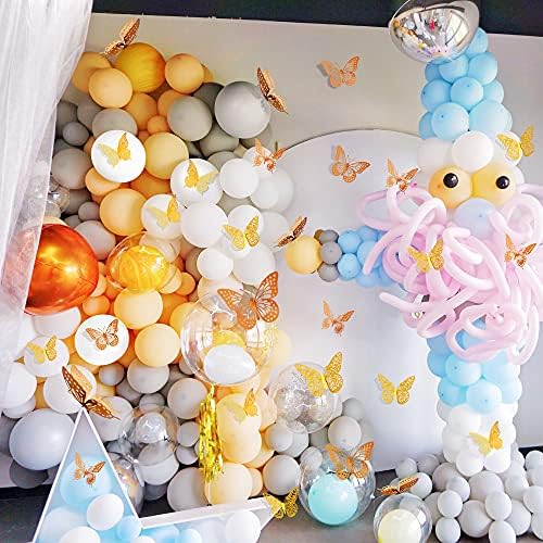 SAOROPEB 3D Butterfly Wall Sticker Decor 48 Pcs 2 Color 3 Sizes